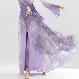 古典舞裤子演出服女飘逸裙裤现代舞中国舞练功服仙气舞蹈阔腿裤裙