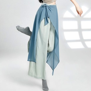 舞蹈裙裤一体跳舞裤子古典舞练功服装现代爵士中国舞阔腿长裤成人