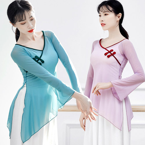 中国风古典飘逸舞蹈练功服纱衣女