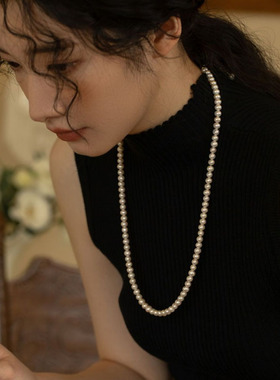 珍珠毛衣链秋冬长款项链衣服配饰女款2026新款高级感轻奢小众饰品