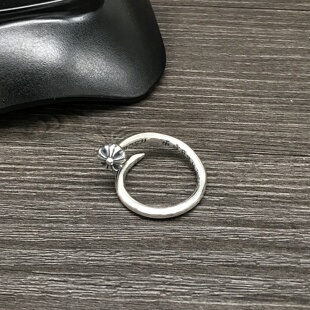 S925纯银戒指个性时尚复古泰银开口钉子戒指男女铆钉指环欧美潮饰