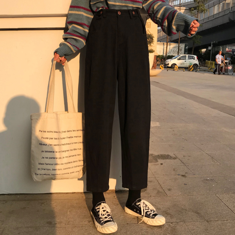 大码女装早秋胖妹妹韩版宽松哈伦裤限4000张券