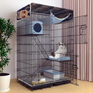 通用 猫笼子带厕所一体家用室内别墅超大自由空间猫屋猫窝大号四季