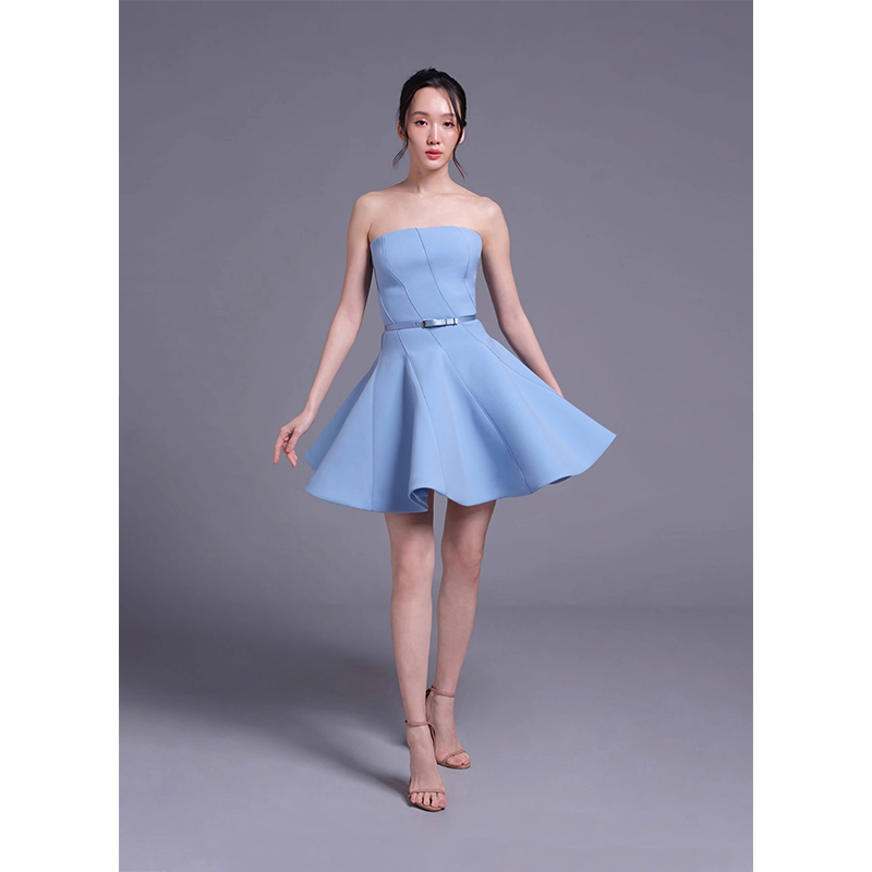 泰国潮牌抹胸修身性感礼服连衣裙