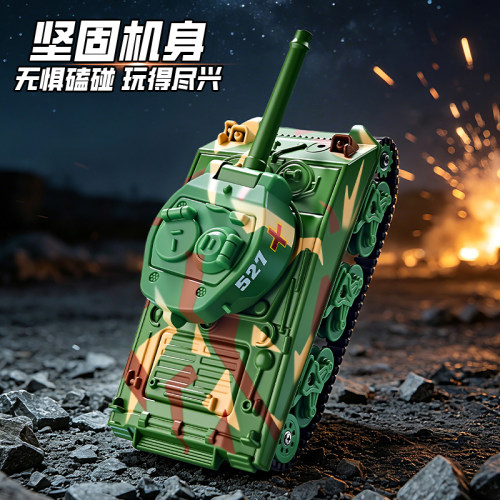 仿真仿生隐蔽履带坦克合金加厚车身谢尔曼模型儿童户外越野竞技车