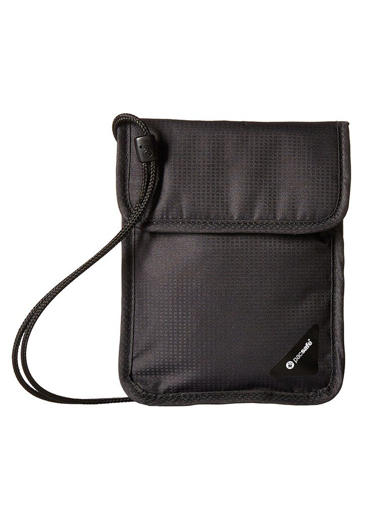 PACSAFE FITTED ANTI-THEFT BAG ANTI-CUT ANTI-SCANNING RFID PASSPORT BAG EUROPEAN TRAVEL INVISIBLE ZIPPER DOCUMENT BAG