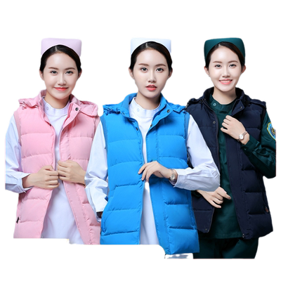 护士羽绒马甲棉服保暖修身