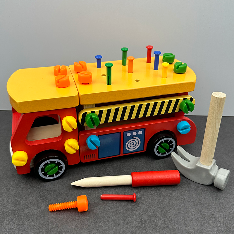 拆装螺母工具车儿童拧螺丝敲钉子组装幼儿园建构区域材料益智玩具
