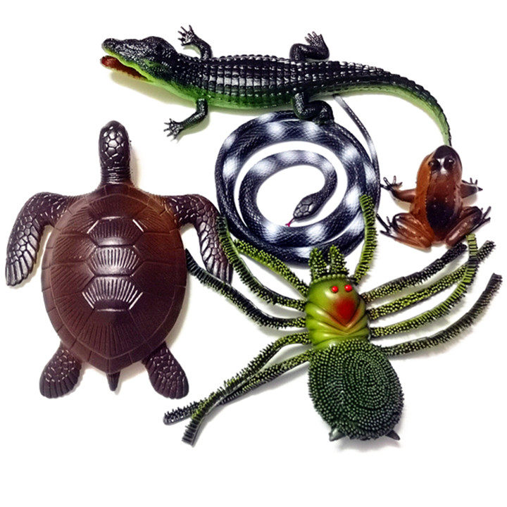 仿真大号昆虫海洋恐龙模型玩具 假蛇假蜘蛛鳄鱼青蛙乌龟套装