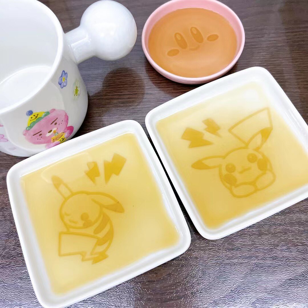 日单 4英寸皮卡丘小吃碟 可爱ing 陶瓷酱油酱料碟 零食碟 2只一套