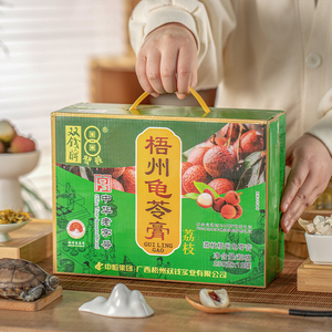 广西双钱牌甄选荔枝味龟苓膏250g*12罐礼盒装 非果冻布丁休闲零食