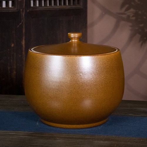 聚宝盆陶瓷加厚米缸油缸面粉桶10/20/30斤景德镇密封腌菜肉储物罐