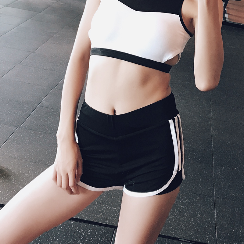 Shore motion the republic of korea leisure time stripe Shorts summer Show thin False two Anti emptied Yoga Pantsin the Sportswear/Casual Clothing , Sports pants , Sports trousers/Shorts  category - from Buy2taobao.com to provide professional Taobao agent buy service