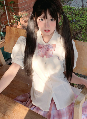 COSMEPRO原创【山樱中】收腰系带衬衫2024夏季新款短袖百搭JK衬衫