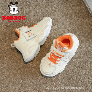 巴布豆童鞋工厂直供儿童二棉鞋冬季小女孩加绒运动鞋女童冬鞋加厚