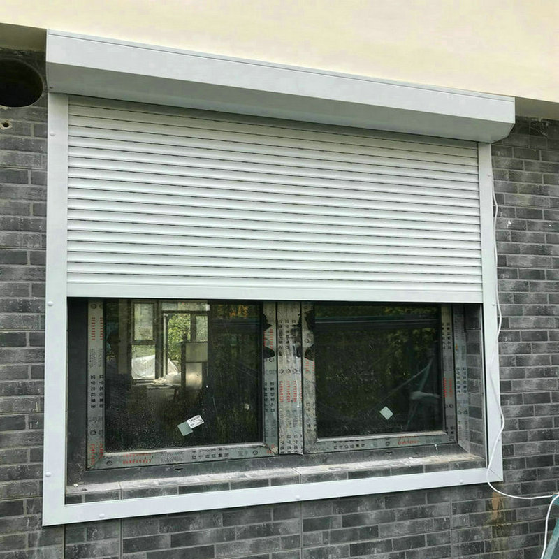 欧式防盗窗铝合金外遮阳隔热电动遥控卷帘门车库门别墅防盗卷帘i.