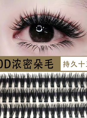 韩系50D自嫁接假睫毛女单簇分段式朵毛浓密柔软自然水貂毛易上手
