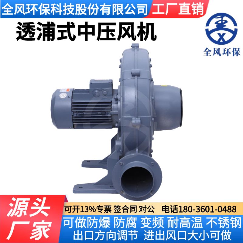 CX-125透浦式风机2.2KW燃气炉强冷风机2.2千瓦退火炉助燃中压风机