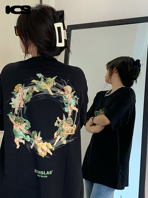 iconslab短袖国潮青年小天使