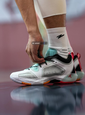 Air Jordan 37男AJ37低帮郭艾伦薄荷绿实战缓震篮球鞋 FB8486-130