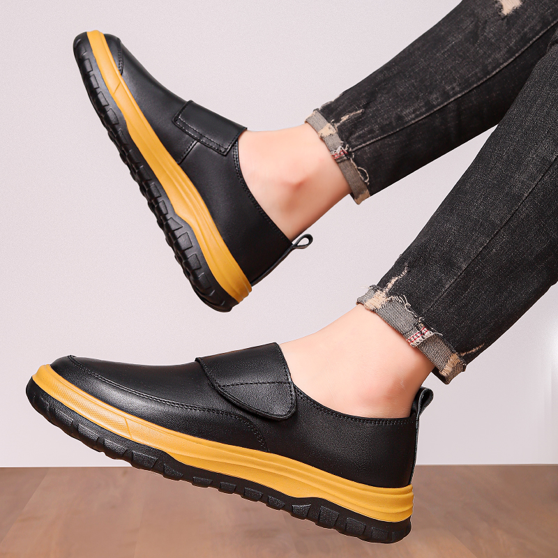 2025新款男鞋真皮一脚蹬懒人鞋