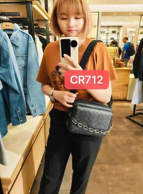 男士真皮翻盖CR753邮差包Charter flat相机包单肩斜挎链条包CR712