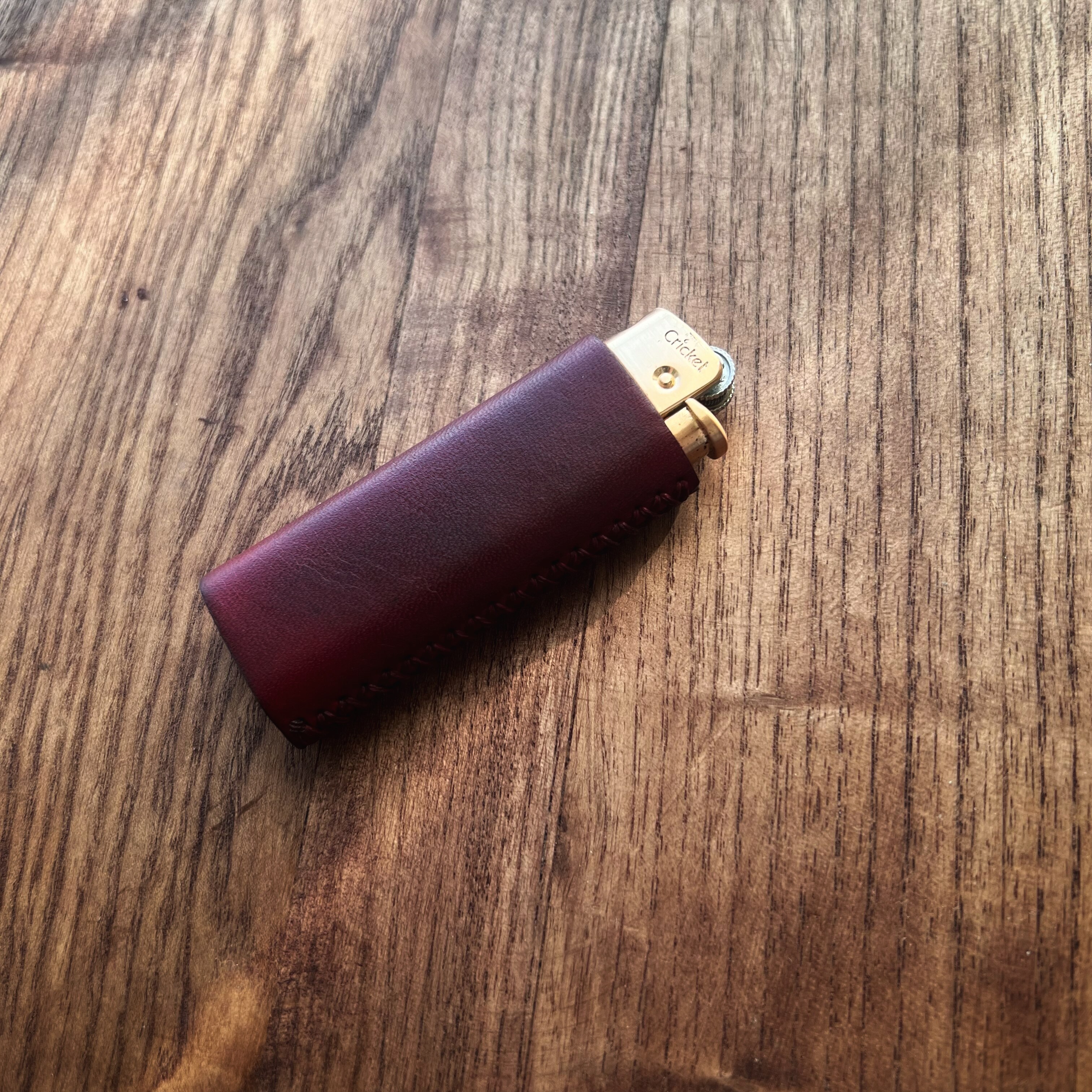 复古草蜢金属防风打火机皮套Cricket 真皮头层牛皮保护套手工缝制