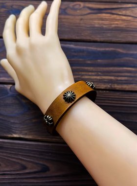 复古原创牛皮手环个性百搭时尚