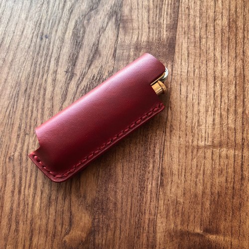 适用草蜢金属防风打火机皮套Cricket 真皮头层牛皮保护套手工缝制