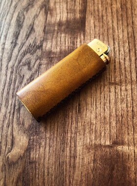 复古草蜢金属防风打火机皮套Cricket 真皮头层牛皮保护套手工缝制