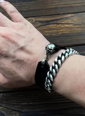 手工复古饰品真皮手链男女小众