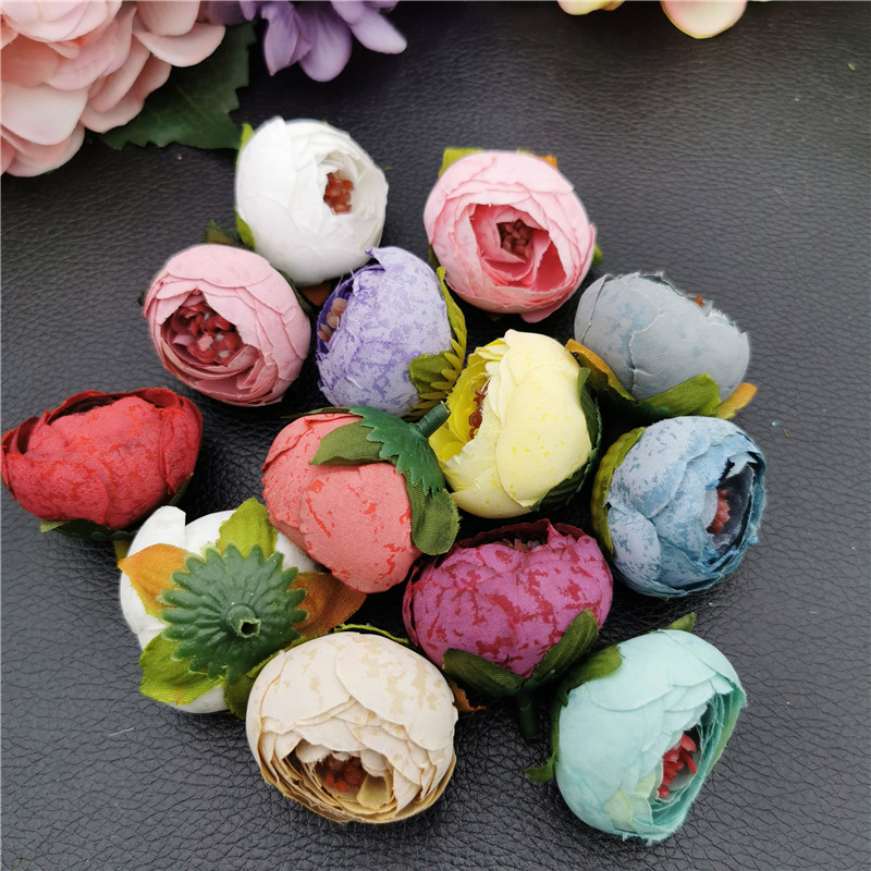 花苞茶苞玫瑰苞花环材料喜糖盒DIY仿真装饰材料花婚庆胸花手捧花