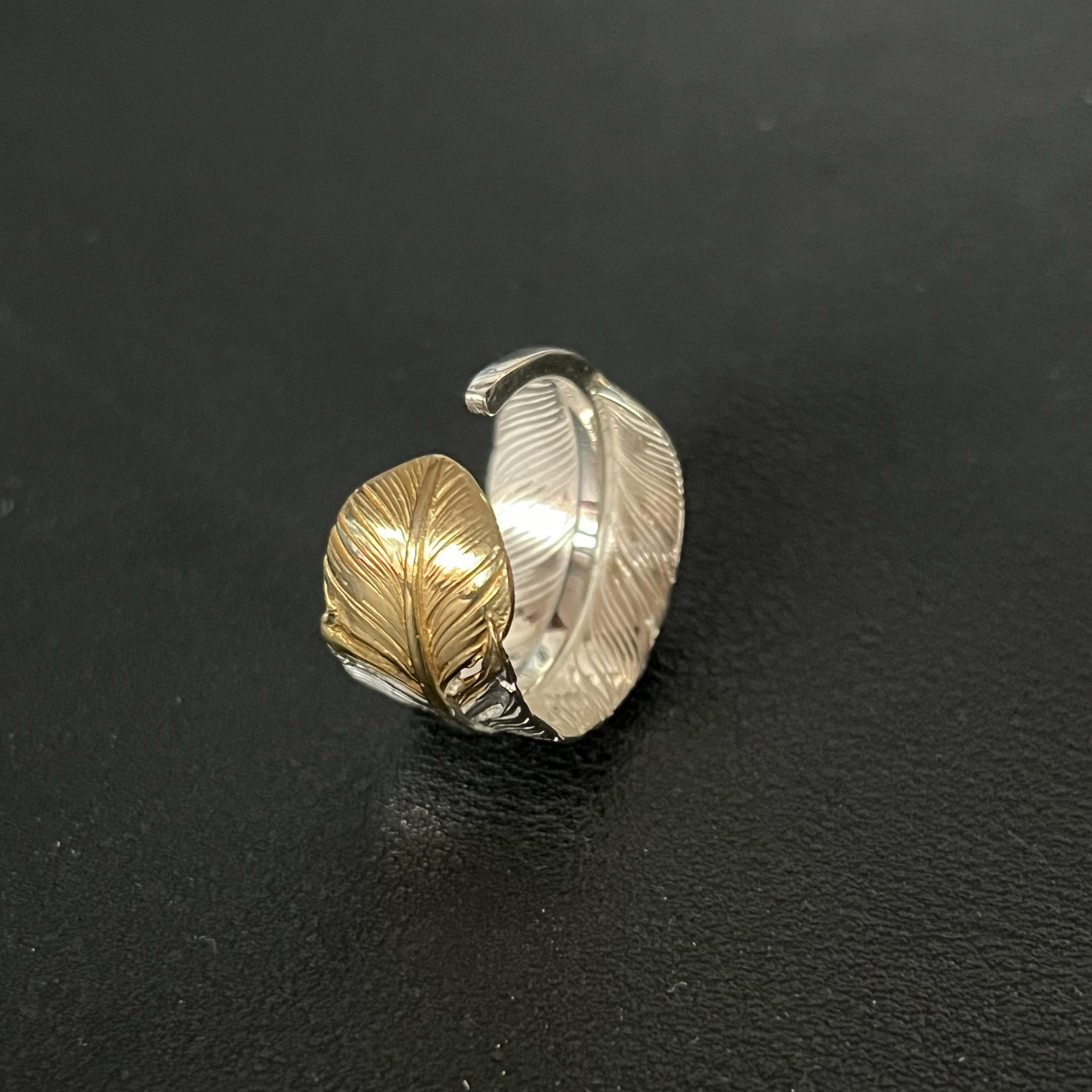 高桥吾郎先金羽毛戒指925纯银