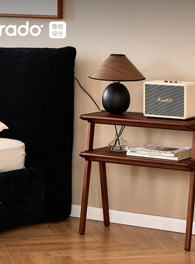 grado格度|天字置物架客厅沙发中古双层收纳卧室书架实木边几