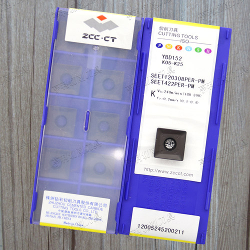 正品株洲面铣刀片SEET120308PER-PM YBD152 加工铸铁