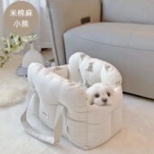 限时秒 宝丽珍韩国外出宠物包单肩包中小型猫包狗包手提包纯棉