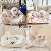 限时秒 宝丽珍韩国狗窝保暖狗床可拆洗纯棉泰迪中小型犬四季 猫窝