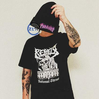 ZLOT Thrasher Flame Logo Beanie 火焰刺绣 冷帽 针织帽 毛线帽