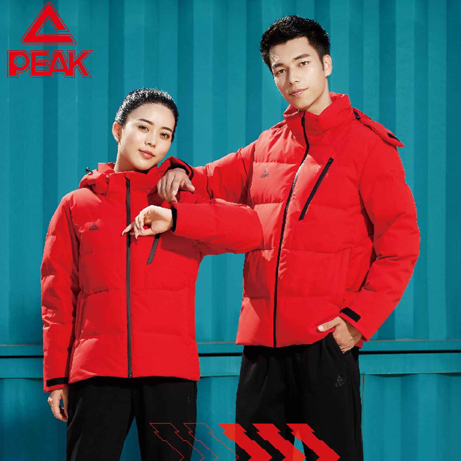 中厚短款防风保暖鸭绒连帽羽绒服