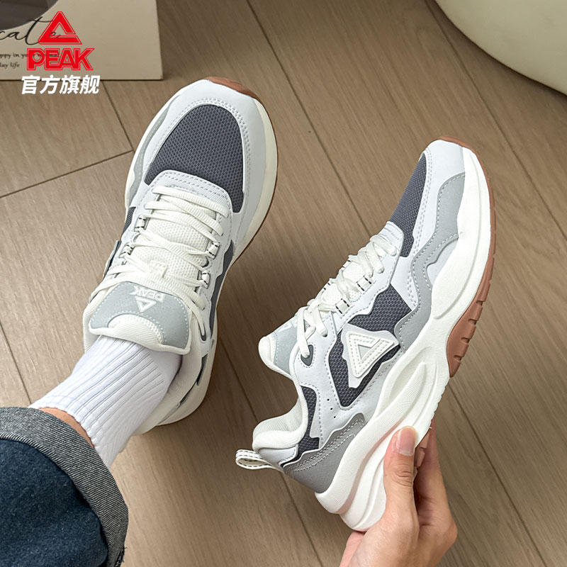 匹克态极流川革面休闲鞋情侣秋季新款复古运动老爹鞋子男ET44567E