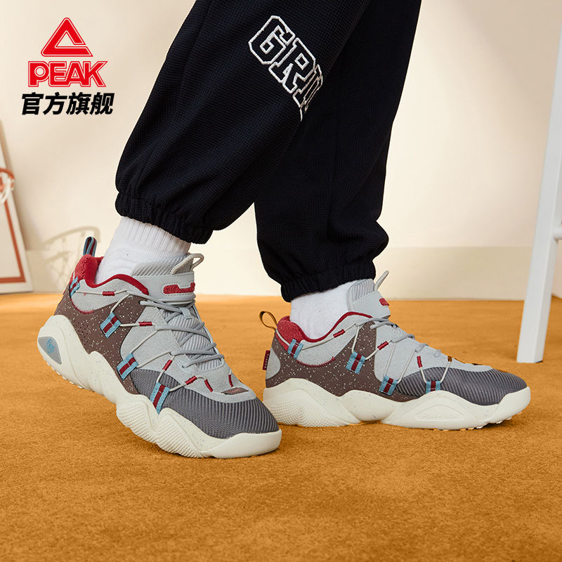匹克态极6371秋冬加厚保暖运动休闲情侣款篮球鞋耐磨拼接款棉鞋男