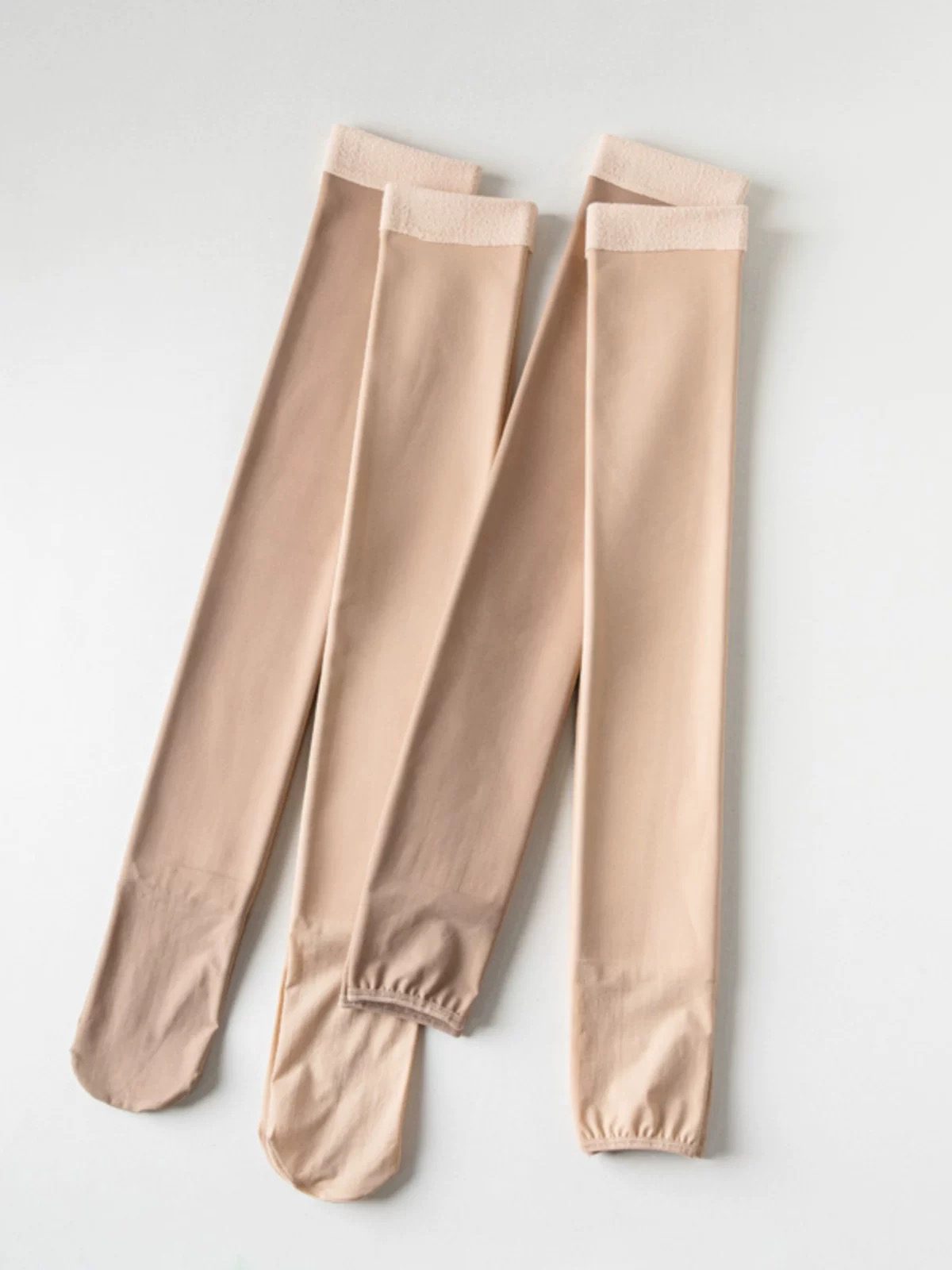 过膝袜子女秋冬款加绒加厚保暖护膝袜套长筒袜加长水光裸感大腿袜