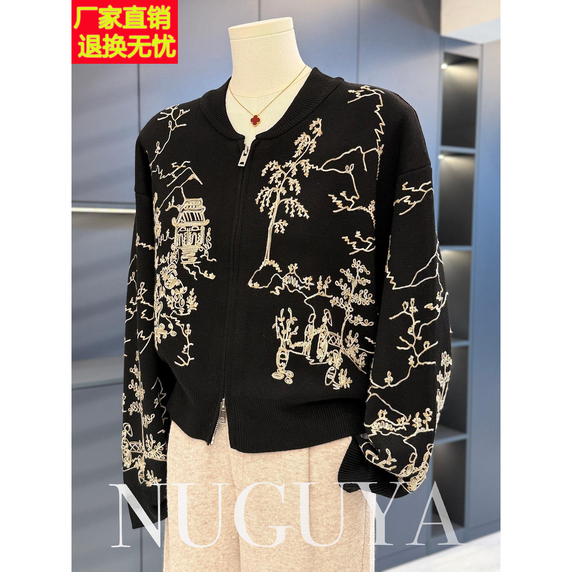 时尚休闲妈妈装针织衫女开衫春秋新款上衣气质百搭中年棒球服问题