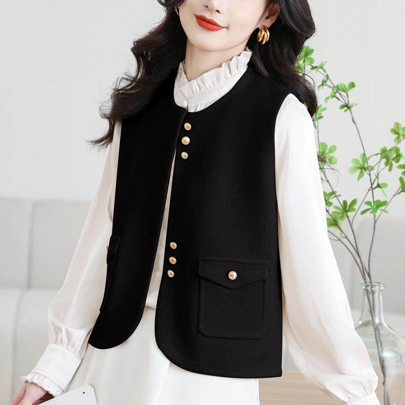 2025超火马甲女时髦洋气坎肩无袖背心小香风外套针织开衫羊毛上衣