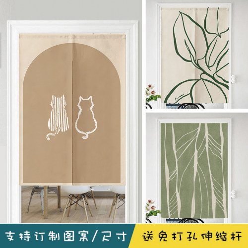 ins风门帘北欧小清新棉麻百搭