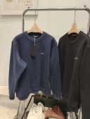 新款 软糯小贵～加绒卫衣男圆领套头长袖 纯色藏蓝冬季 拉绒厚实偏大