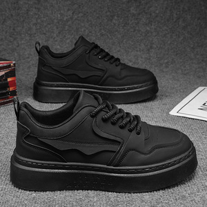 2026运动男鞋春季新款男士时尚透气厚底增高跑步黑色潮鞋休闲板鞋