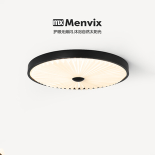 Menvix卧室吸顶灯简约现代法式复古主卧书房灯创意个性圆形灯具