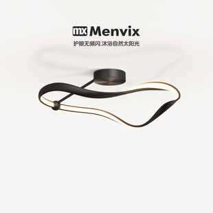 Menvix创意led卧室吸顶灯简约现代设计师北欧主卧灯房间温馨灯具