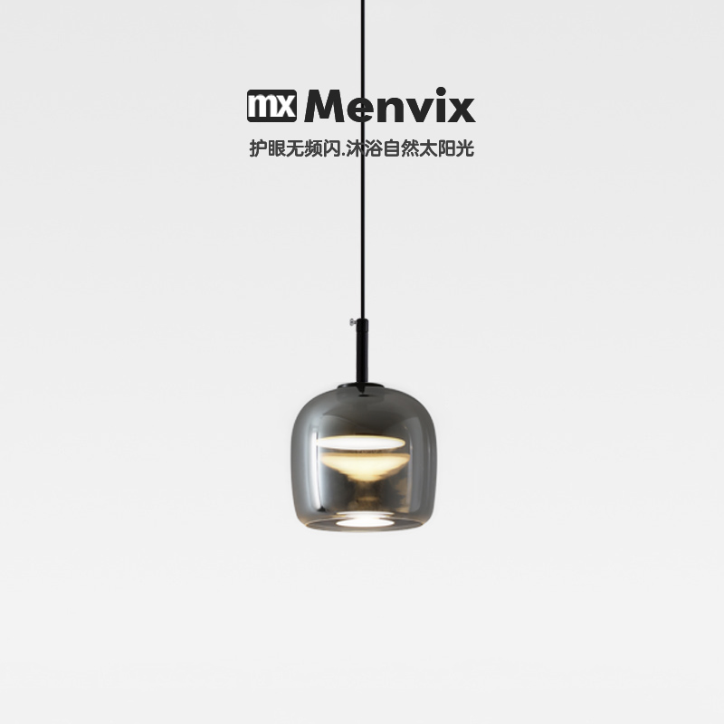 意式极简卧室升降吊线床头吊灯